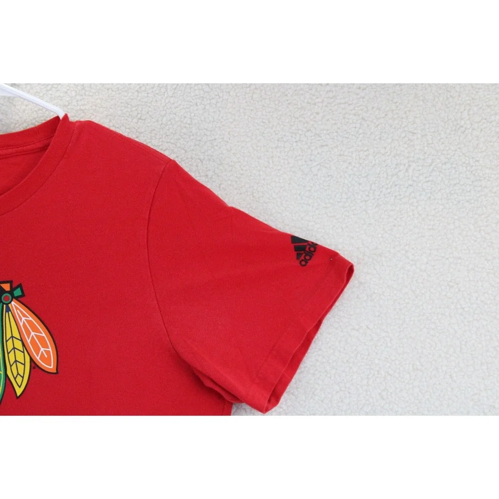 Adidas Chicago Blackhawks Hockey Graphic‎ T Shirt Mens Large Red NHL
